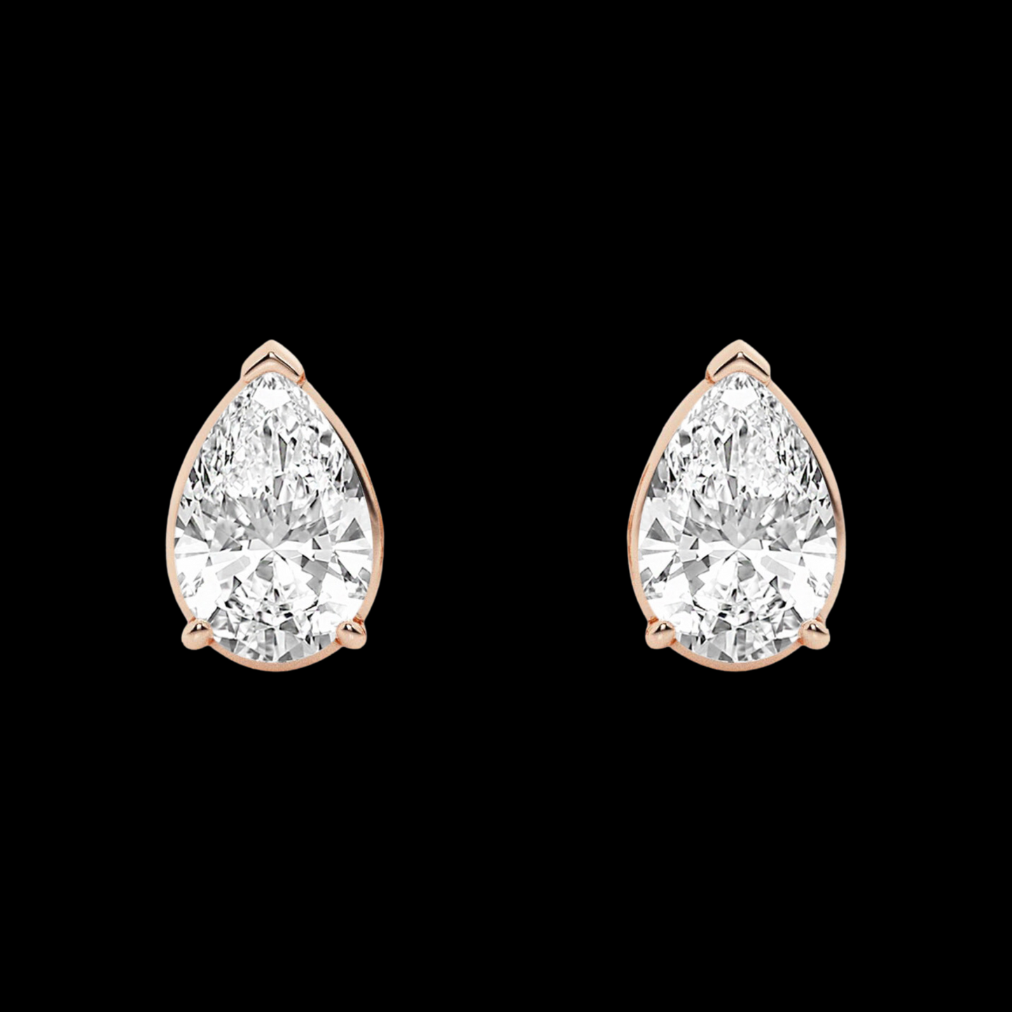 Pear Lab Grown Diamond Stud Earrings