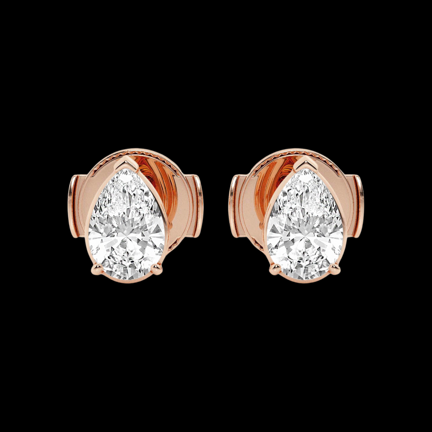 Pear Lab Grown Diamond Stud Earrings