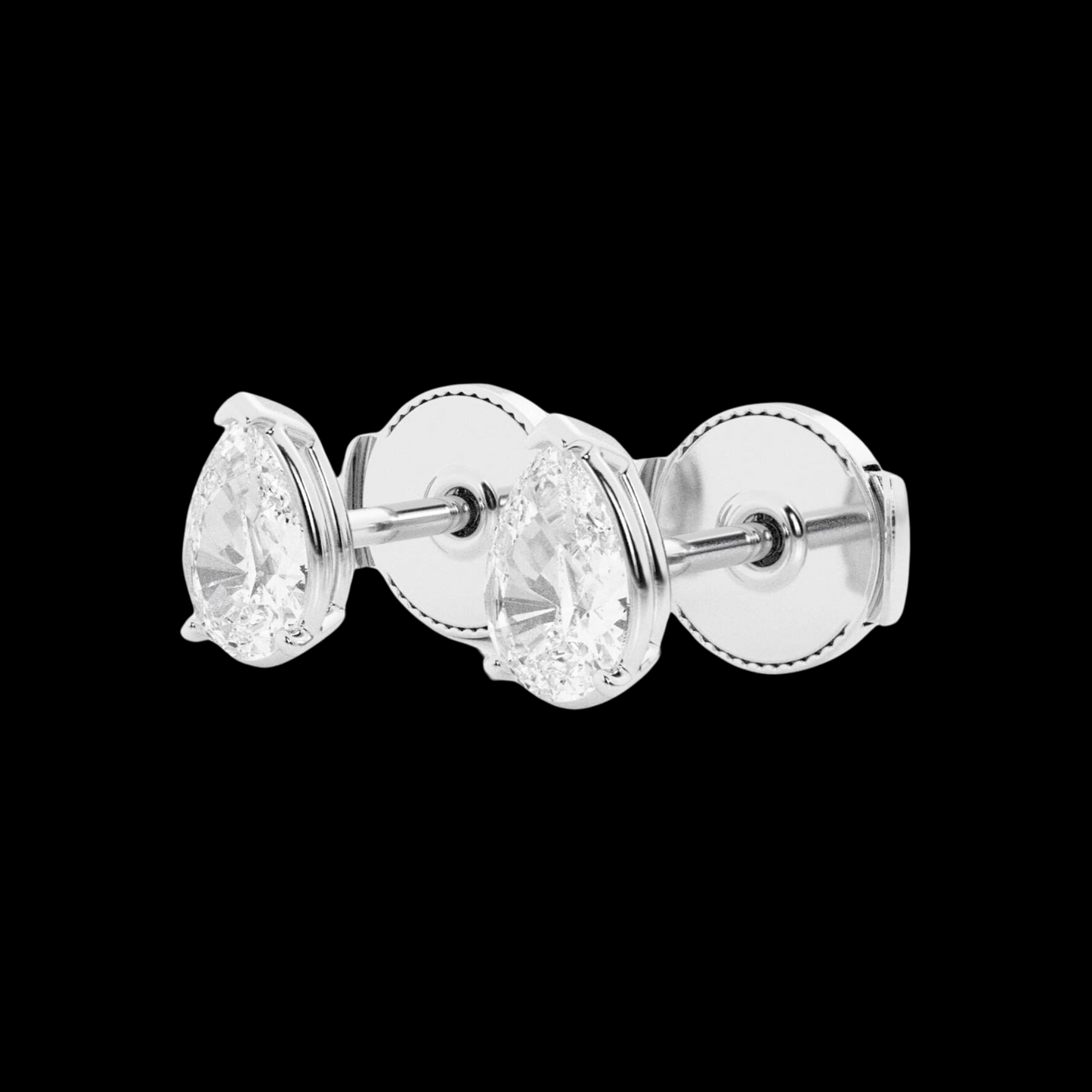 Pear Lab Grown Diamond Stud Earrings