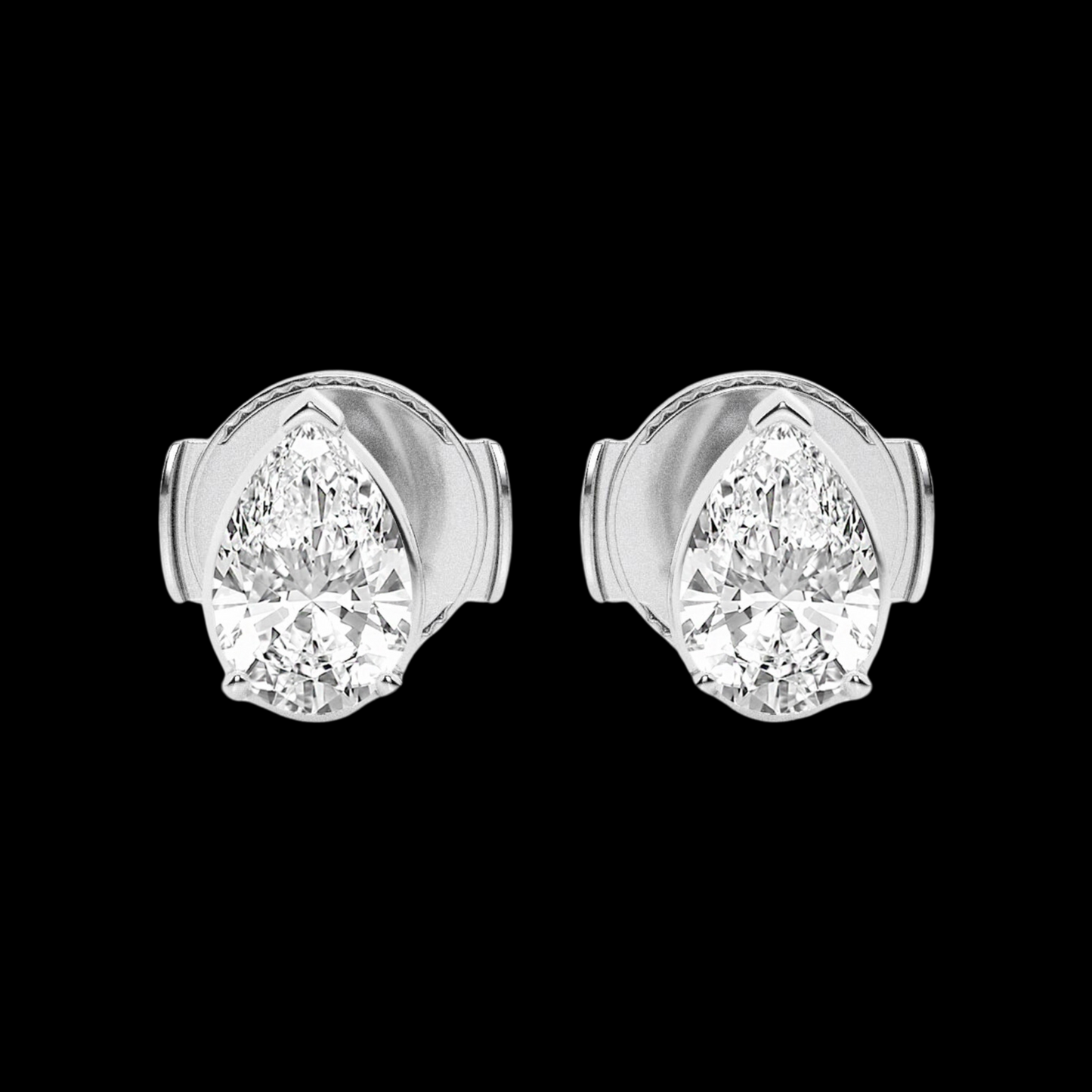 Pear Lab Grown Diamond Stud Earrings