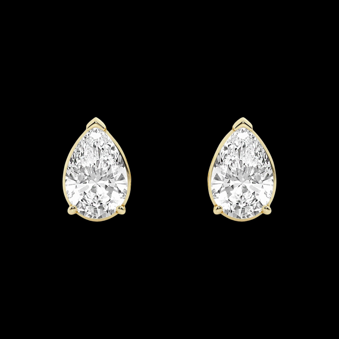 Pear Lab Grown Diamond Stud Earrings