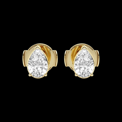 Pear Lab Grown Diamond Stud Earrings