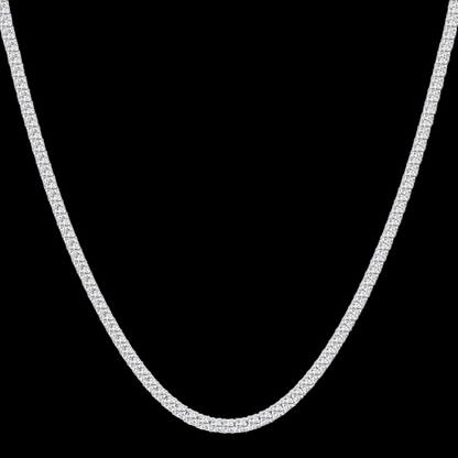 Round Lab Grown Diamond Tennis Necklace