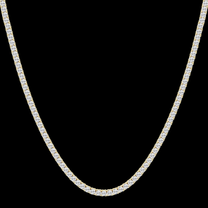 Round Lab Grown Diamond Tennis Necklace