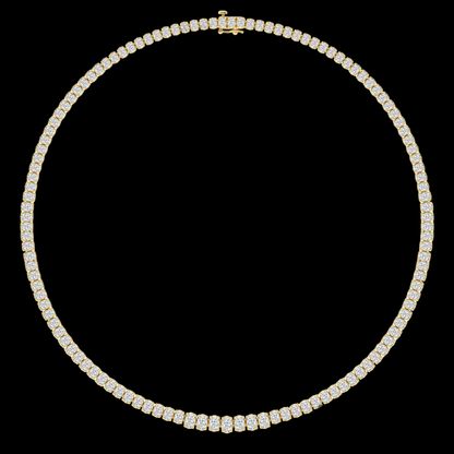 Oval Lab Grown Diamond Four-Prong Tennis Fashion Necklace